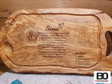 Olivenbrett - Brotzeitbrett - Schneidebrett - Servierplatte - Barbecue ~ 40-44 cm
