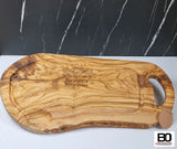 Olivenbrett - Brotzeitbrett - Schneidebrett - Servierplatte - Barbecue ~ 40-44 cm