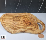 Olivenbrett - Brotzeitbrett - Schneidebrett - Servierplatte - Barbecue ~ 40-44 cm