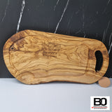 Olivenbrett - Brotzeitbrett - Schneidebrett - Servierplatte - Barbecue ~ 40-44 cm