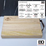 Barbecuebrett/Schneidebrett massiv ~33x23x4 cm