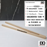 Grillzange - Buchenholz