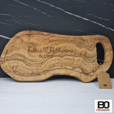 Olivenbrett - Brotzeitbrett - Schneidebrett - Servierplatte - Barbecue ~ 40-44 cm