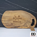 Olivenbrett - Brotzeitbrett - Schneidebrett - Servierplatte - Barbecue ~ 40-44 cm