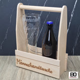Männerhandtasche mit Weizenglas