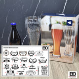 Männerhandtasche mit Weizenglas