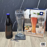 Männerhandtasche mit Weizenglas