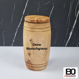 Tierurne aus Olivenholz