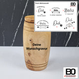 Tierurne aus Olivenholz