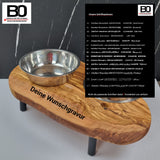 Olivenholz Futter/-Wasserstation