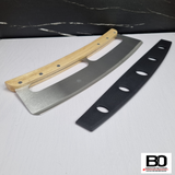 Pizzawiege / Pizzaschneider 32 cm mit Holzgriff