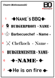 Burgerpresse Edelstahl | Holzgriff mit Gravur